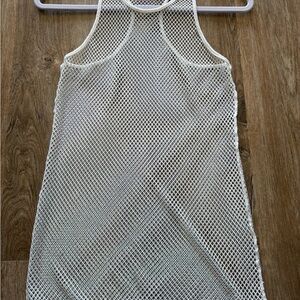 Pinko White Mesh Dress